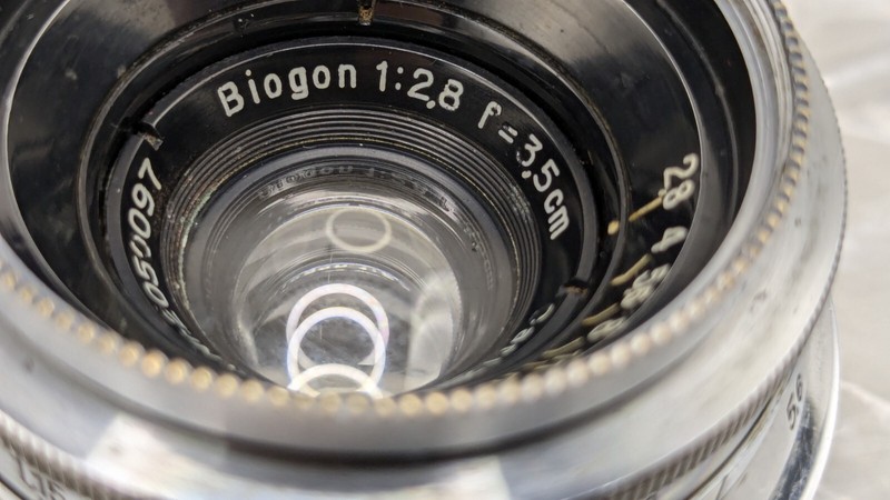 Objectif Carl Zeiss Jena Biogon 2.8/3.5 Cm NÂ°2050097 - Environ 1937 - Contax
