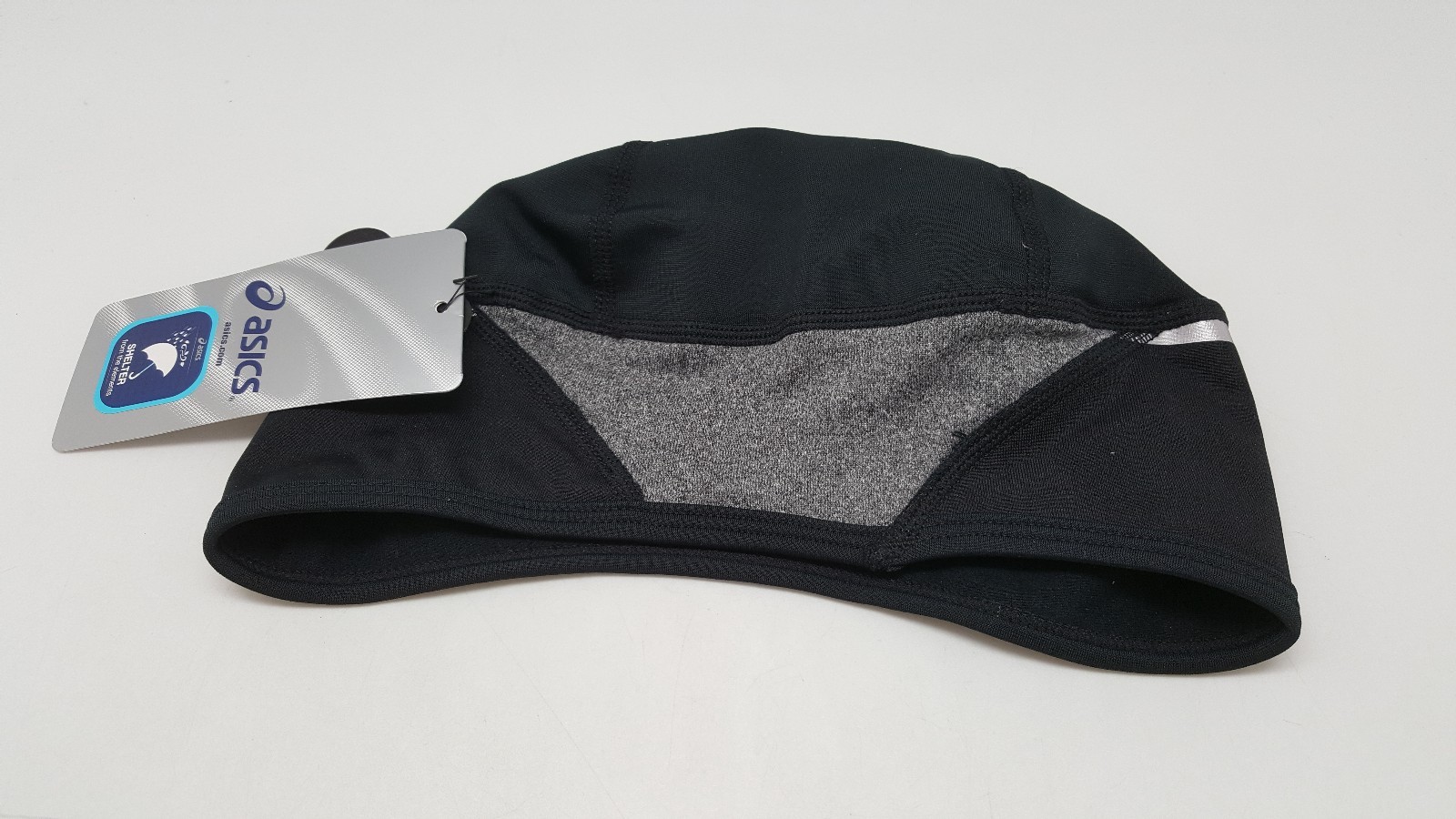 Asics Womens Running PR Shelter Beanie Hat Wind And Water Protection Black NEW