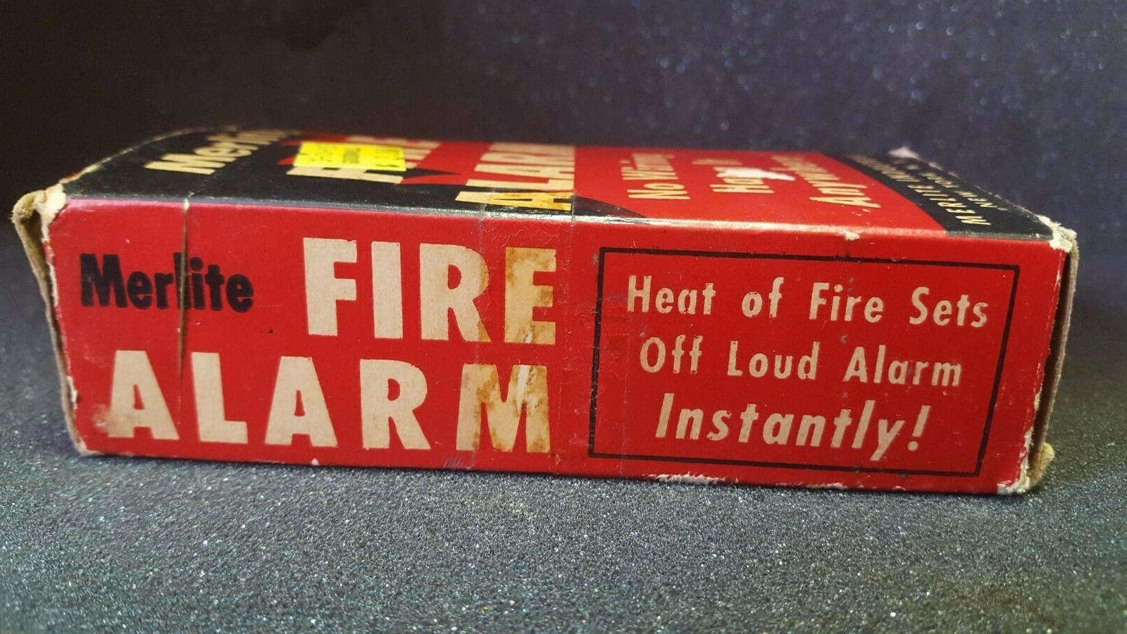 VINTAGE 1950s MERLITE FIRE ALARM IN BOX NOS GREAT COLOR FOR DISPLAY