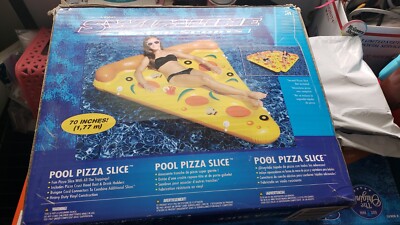 Swimline Inflatable Pool Floats Pizza Slice Water Park Toys Rafts 70 Inch 