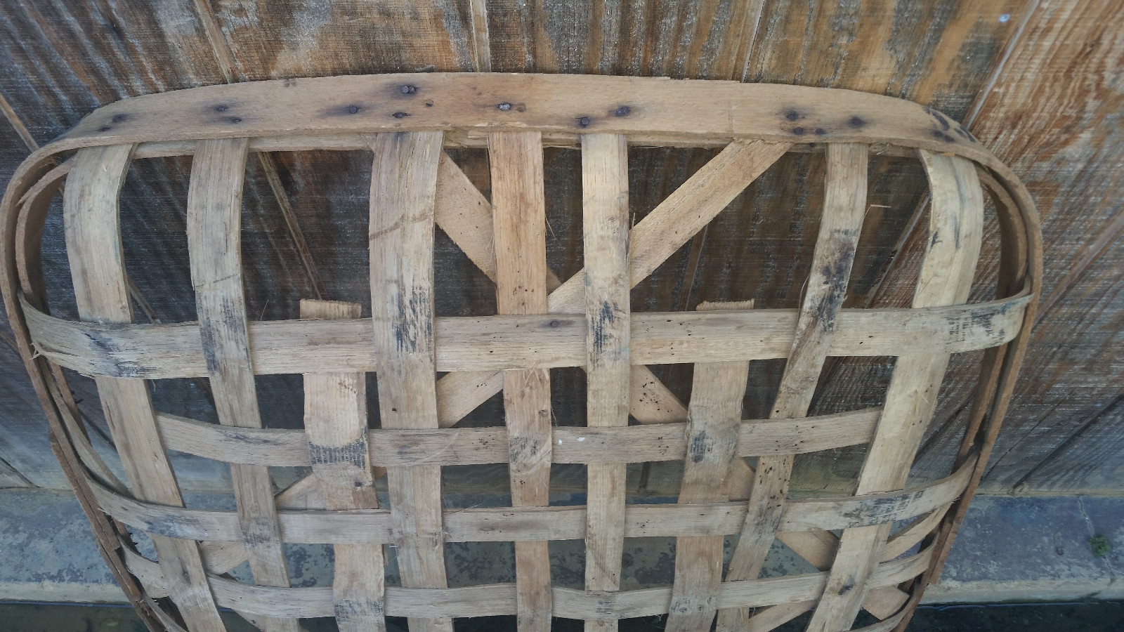 Naive Primitive Tobacco Basket Ashvelle NC Dixie Burley Barn Decor Home Decor