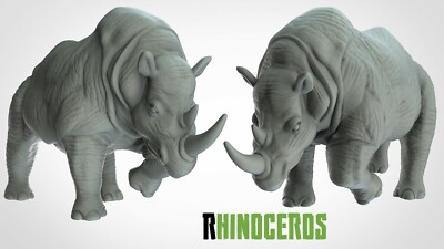Rhinoceros Rhino Animal D&D Roleplaying Dungeon and Dragons Miniature