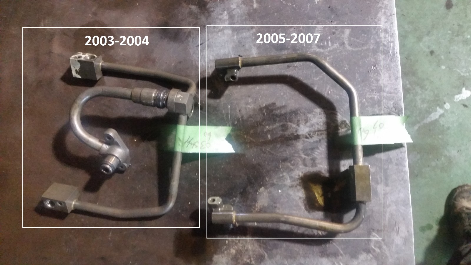 Ford F250 F350 6.0L 6.0 Diesel High Pressure Oil Rail Tubes Tube Line early - Picture 2 of 5