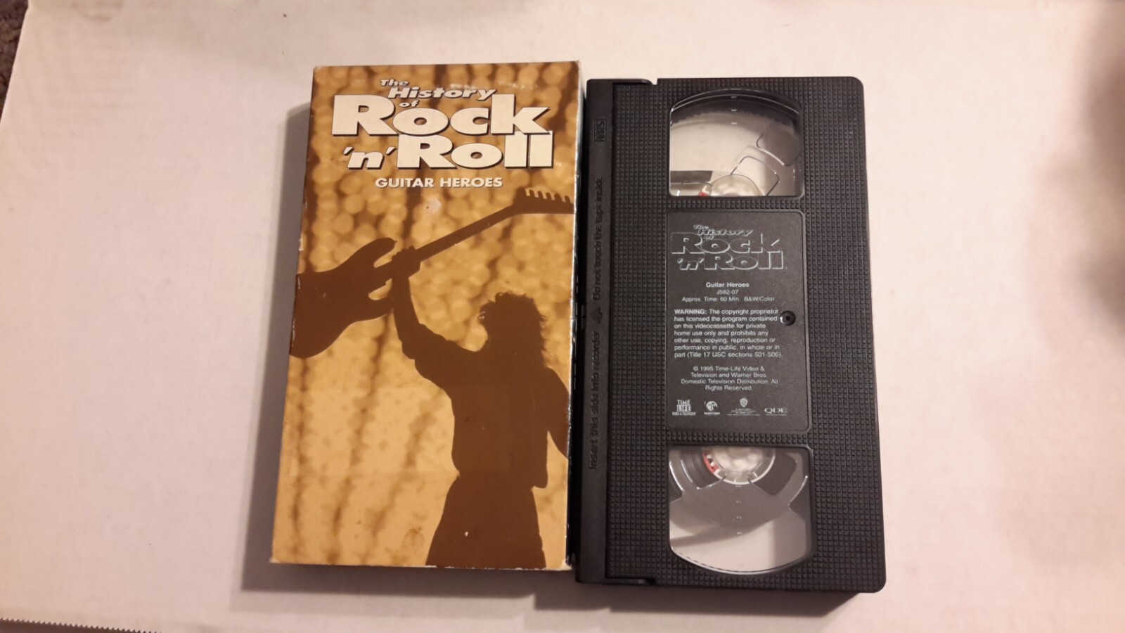 Time Life History of Rock N Roll Guitar Heroes VHS Video Tape VG 