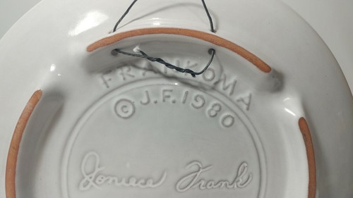 Frankoma Joniece Frank Christmas Plate 1980 Unto Us a Child is Born