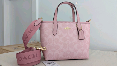 Coach City Mini Tote Bag in Signature Canvas [Gold/Powder