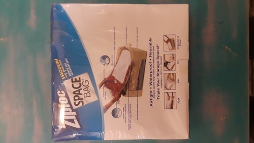 Ziploc Space Bags 4 Large Flat Bags, 1 Jumbo Tote Vacuum Seal