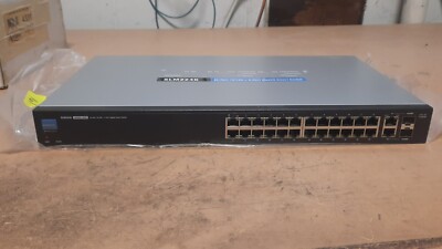 LINKSYS/CISCO  #SLM224G  24-PORT 10/100 + 2-PORT GIGABIT SMART SWITCH  S41