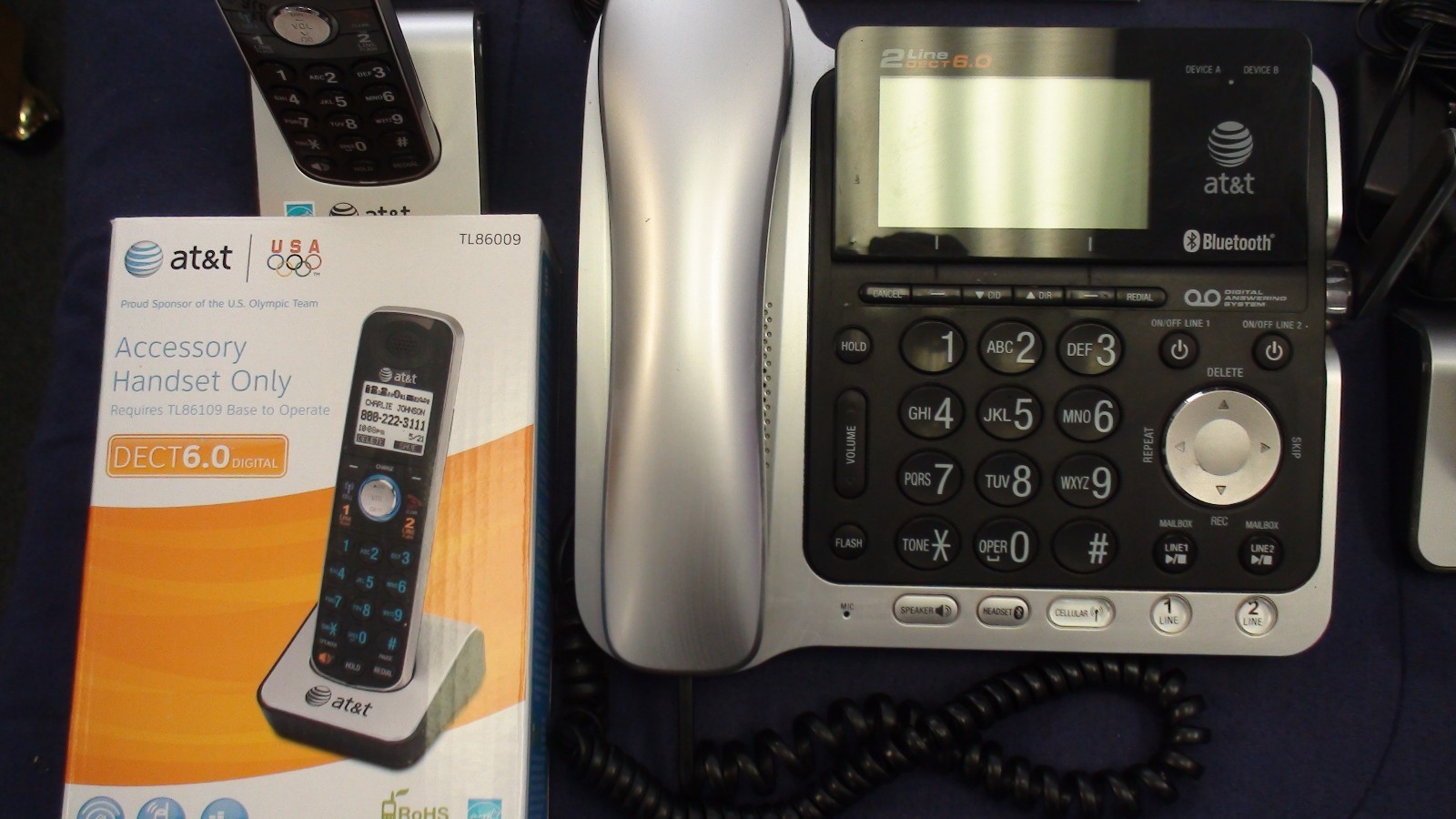 AT&T TL86109 2-LINE DECT 6.0 PHONE SYSTEM - BLUETOOTH - 2 CORDLESS TL86009