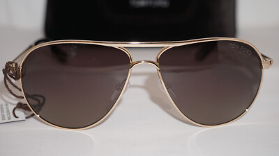 TOM FORD New Sunglasses MARKO James Bond Gold Brown Polar TF144 28 D 58 13 140