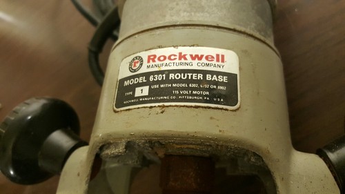 Rockwell heavy duty Model 6302 Router motor and base