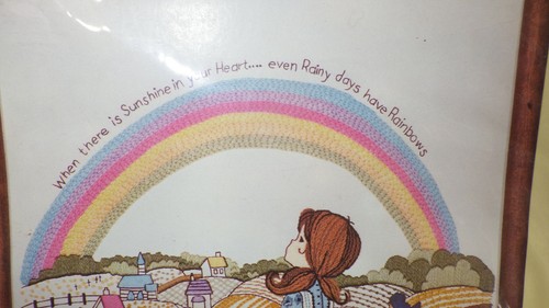 2 Crewel Embroidery Craft Kits Sunshine in your Heat and Puppy NIP 1979