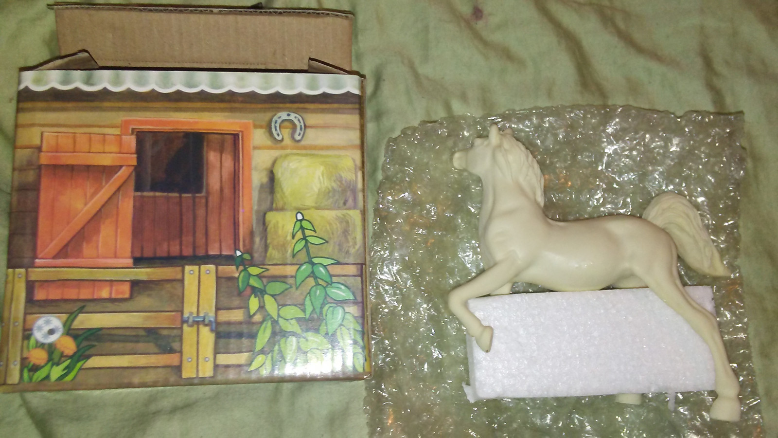 three porcelain horses to paint new in boxes