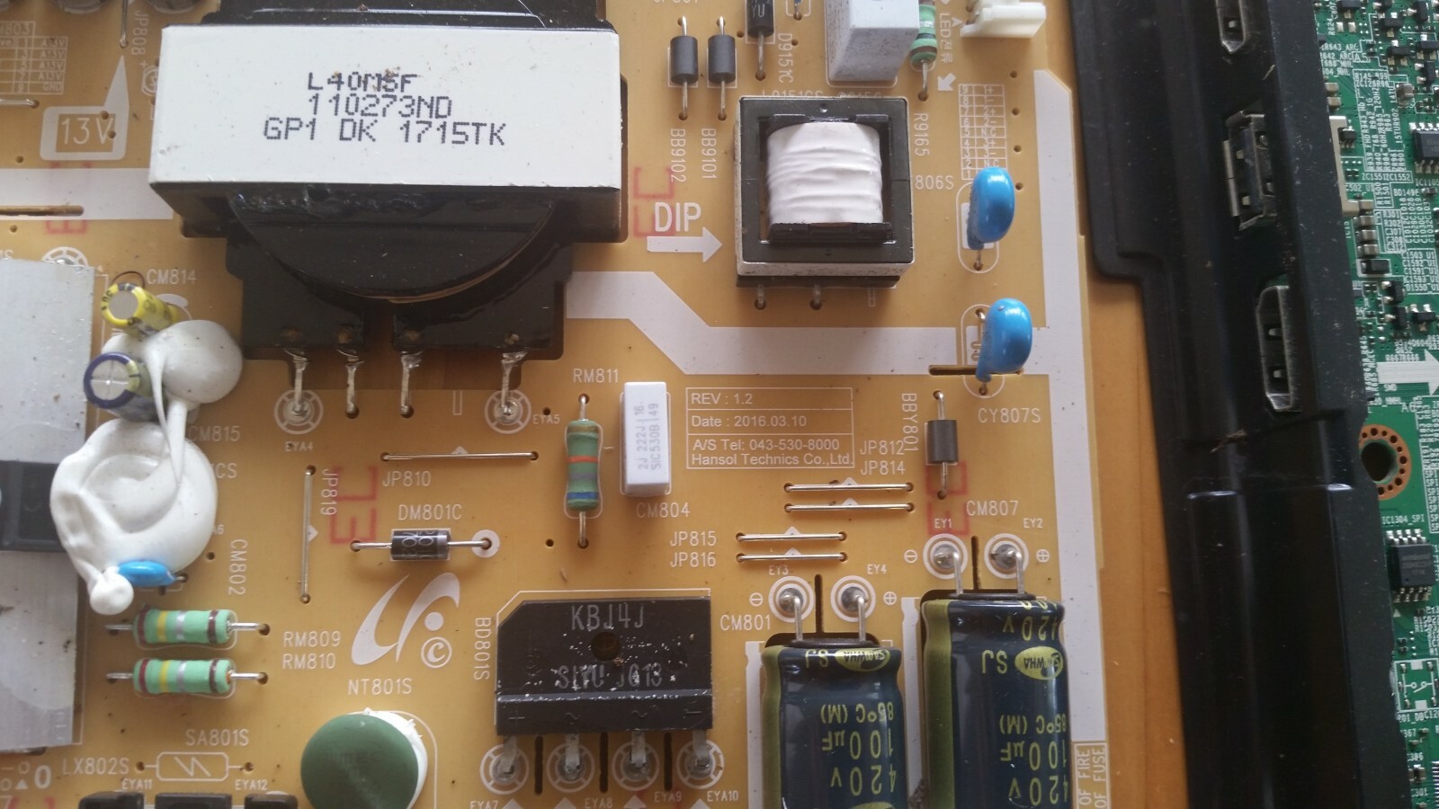 Samsung UN40J5200AFXZA DA04 ALL Parts Repair Kit