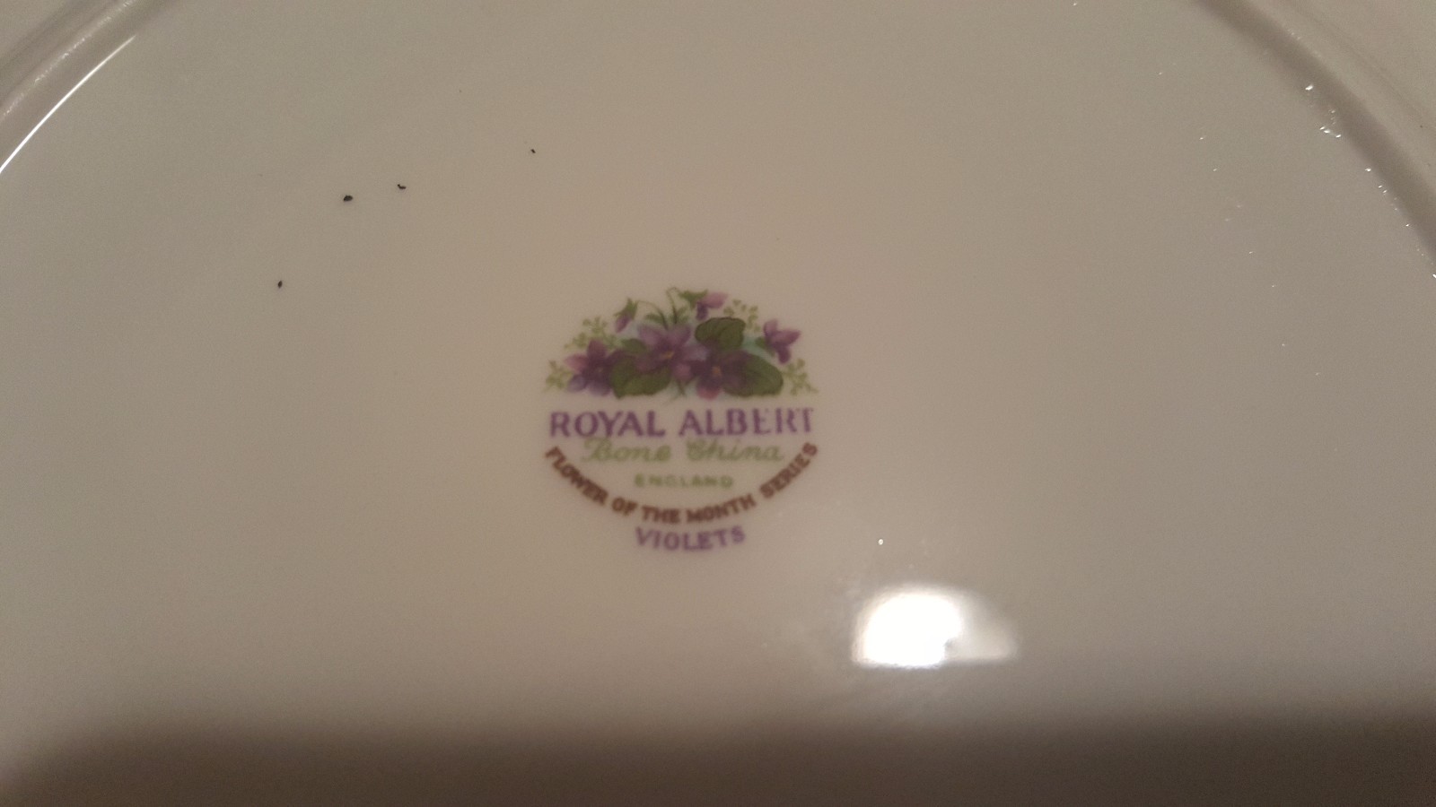 Royal Albert Flower Of Month February Violets Salad Plate