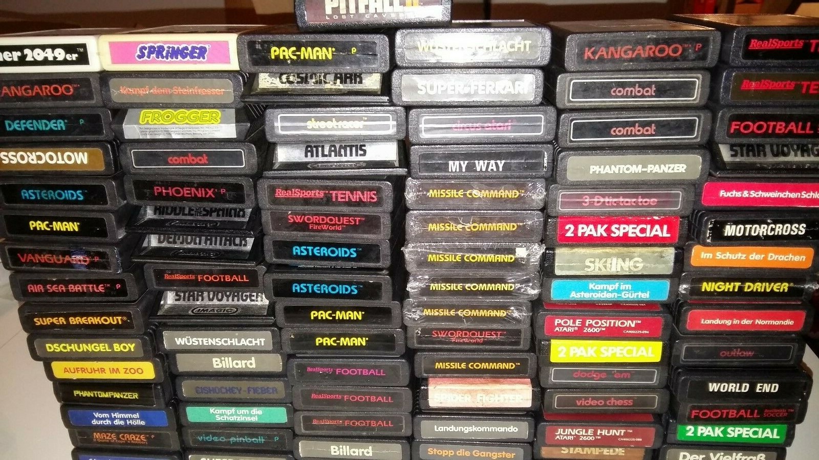 Atari 2600 Spiele Pac Man Frogger Jungle Hunt