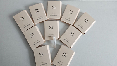 Giorgio Armani Si EDP Lot Of 10 Spray Vials Samples 0.04FlOz/1.2ml each
