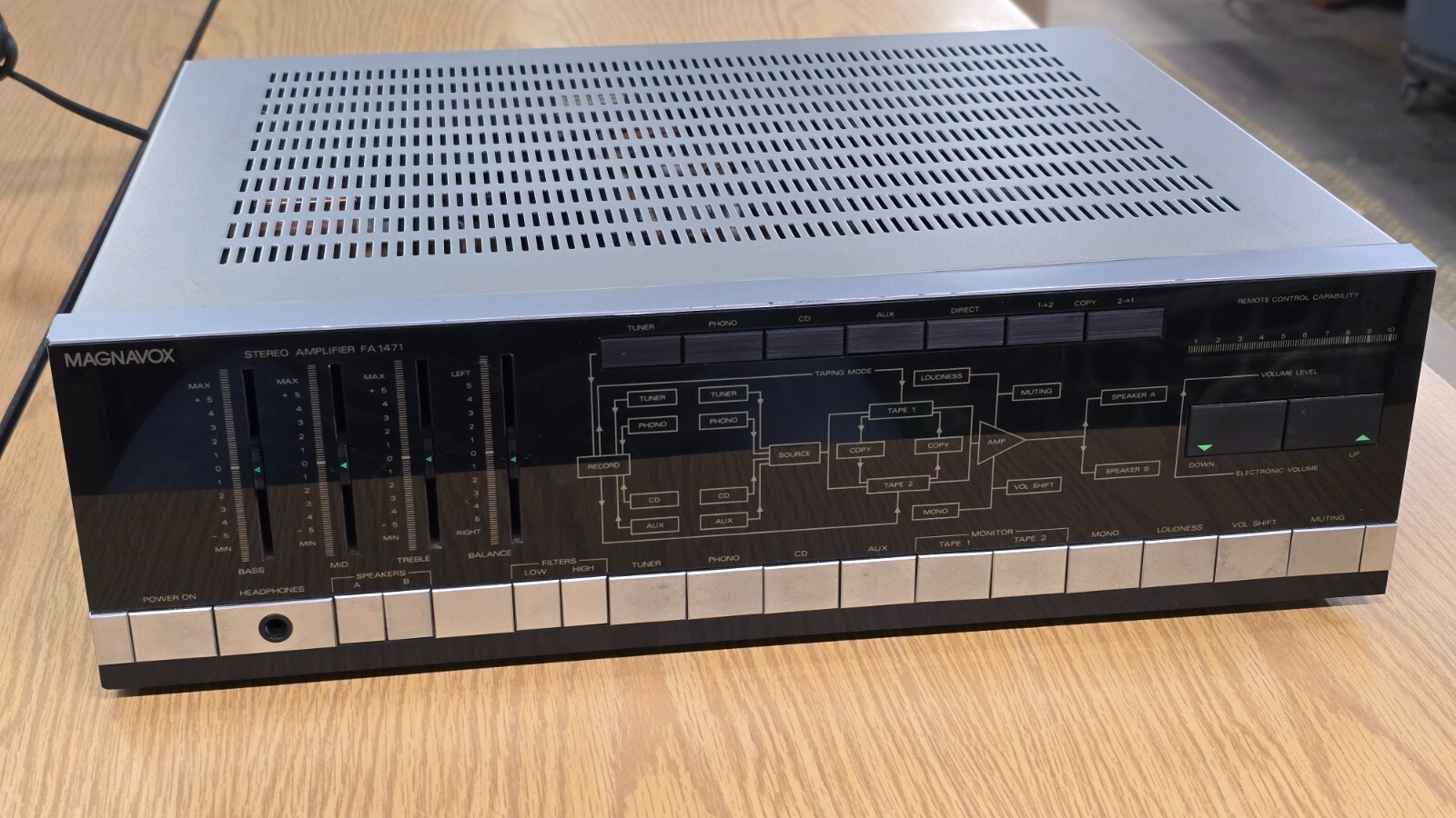 Magnavox Stereo Amplifier FA 1441 POWERS ON - NO FURTHER