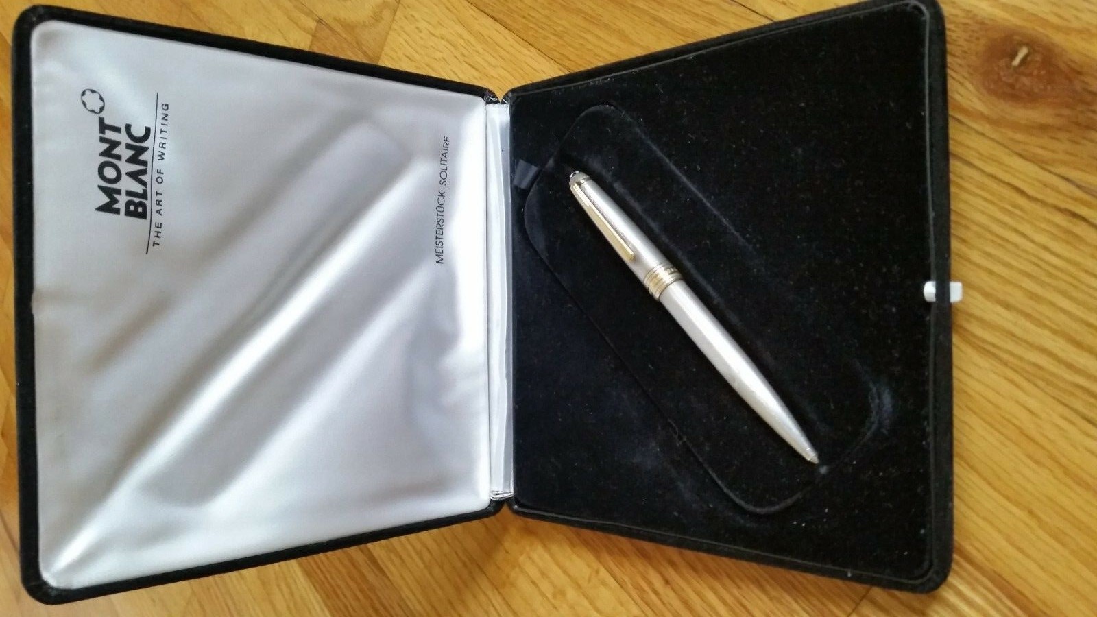 MONT BLANC MEISTERSTRUCK PEN AND CASE WITH INSTRUCTION BALL POINT W. GERMAN