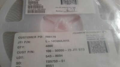 (100 pcs ) L-14C6N8JV4E,JOHANSON, FIXED IND 6.8NH 300MA 300 MOHM  T/R
