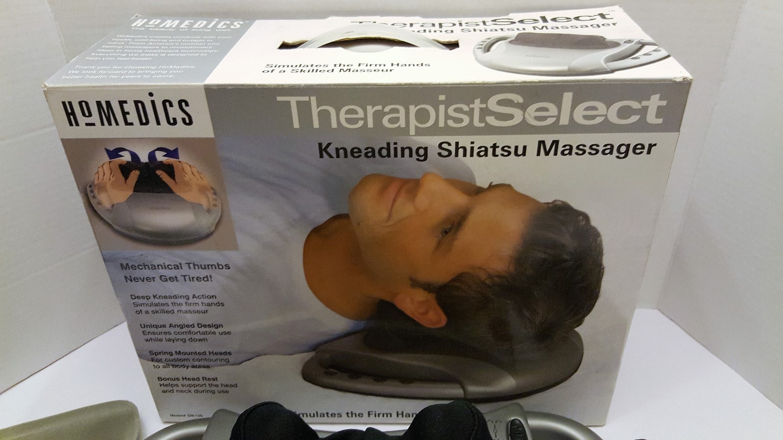 HoMedics SM-100 Therapist Select Kneading Shiatsu Massager with Head-Rest