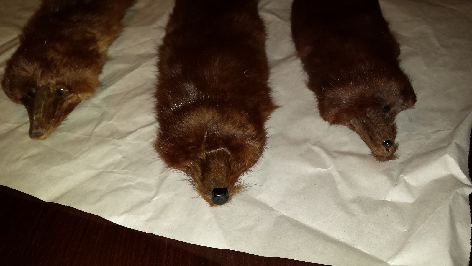 Vintage Genuine Fox Fur Collar Shawl 3 Pelts