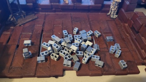 Mad Max, Gaslands, 50 Concrete Blocks 3d printed. 1/64 scale Hotwheel