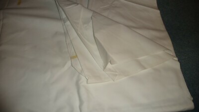 #12/9 vtg SOLID  WHITE FABRIC APPROX 3 yds x  44'' Wide  UNUSED 