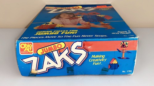 1987 Jumbo Zaks Geometric Building Kit by Ohio Art Vintage Creative Toy No. 1705