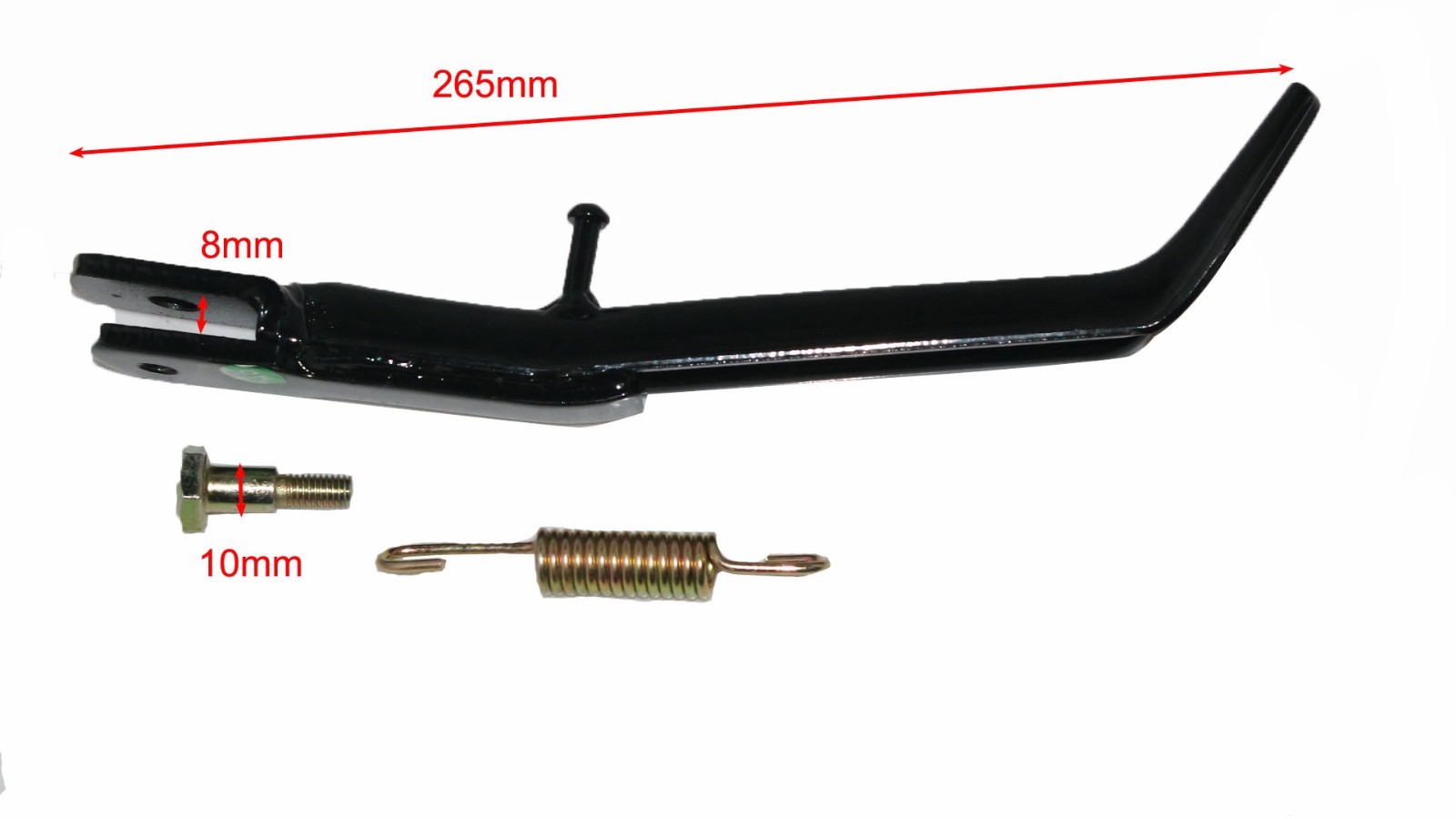 New Yamaha RX100 Side Stand With Spring and Fixing Bolt Black