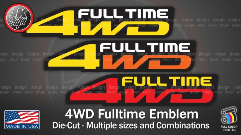 4WD Fulltime Vintage Decal Fits on 1991-1997 Toyota Land Cruiser