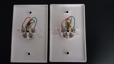 Phone jack wall plates White Two Plates