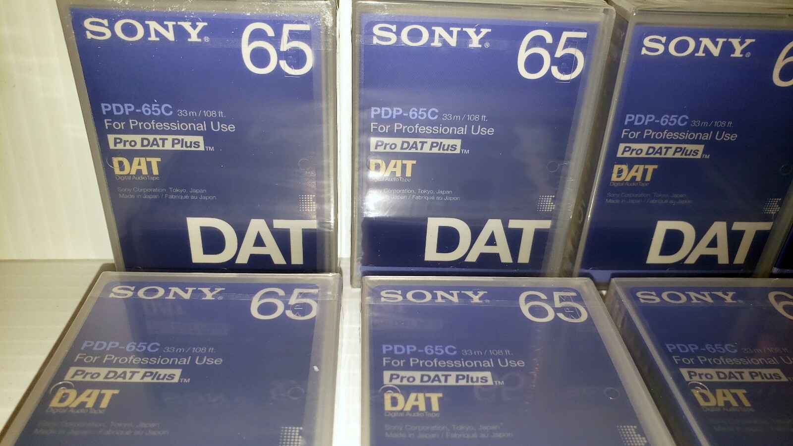 NEW & SEALED (LOT OF 10) SONY PDP-65C DAT Digital Audio Tape/Tapes Pro DAT PLUS