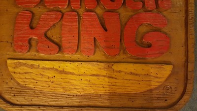 Vintage Burger King Logo Dining Room Decor Sign