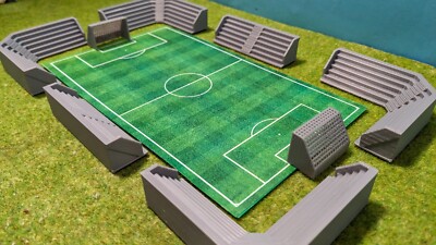 Model Building Soccer Stadium + 2 Goals + Stands for Gauge N (1:160)