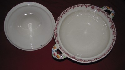 Mason's Fruit Basket serving TUREEN w/ LID red multi transferware England