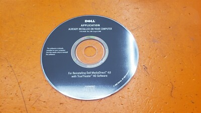      Dell Application reinstalling Dell MediaDirect 4.0 Software Disc Only 