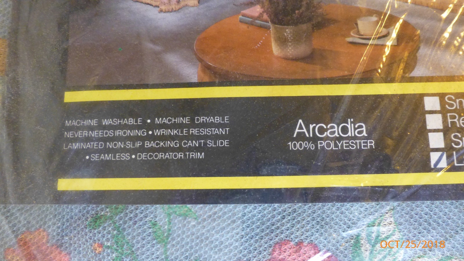 VTG Large Sofa Cover Throw Arcadia Blue Decorative Trim 140 x 70 Inches Retro