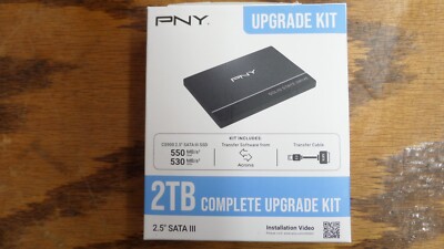 New PNY 2.5'' 2TB Complete Upgrade Kit 2TB SATA III SSD SSD7CS900-2TBKIT-RB