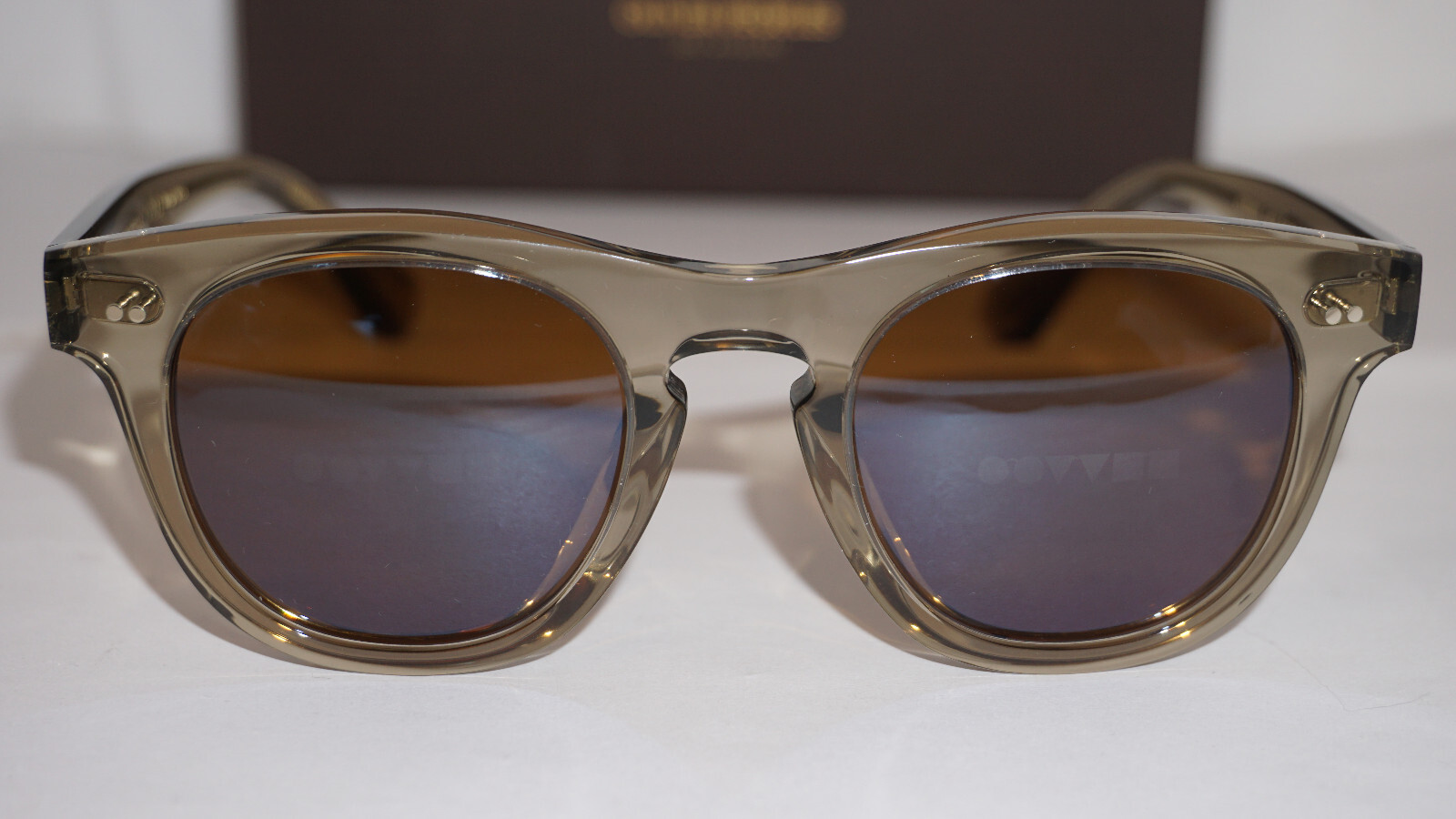 Pre-owned Oliver Peoples Sunglasses Rorke Clear Grey Brown Ov5509su 1745g8 42 21 145