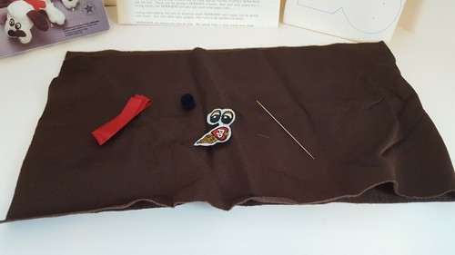 Vintage 1985 Millcraft Brown Pound Puppies Newborns Sewing Kit  COMPLETE Tonka