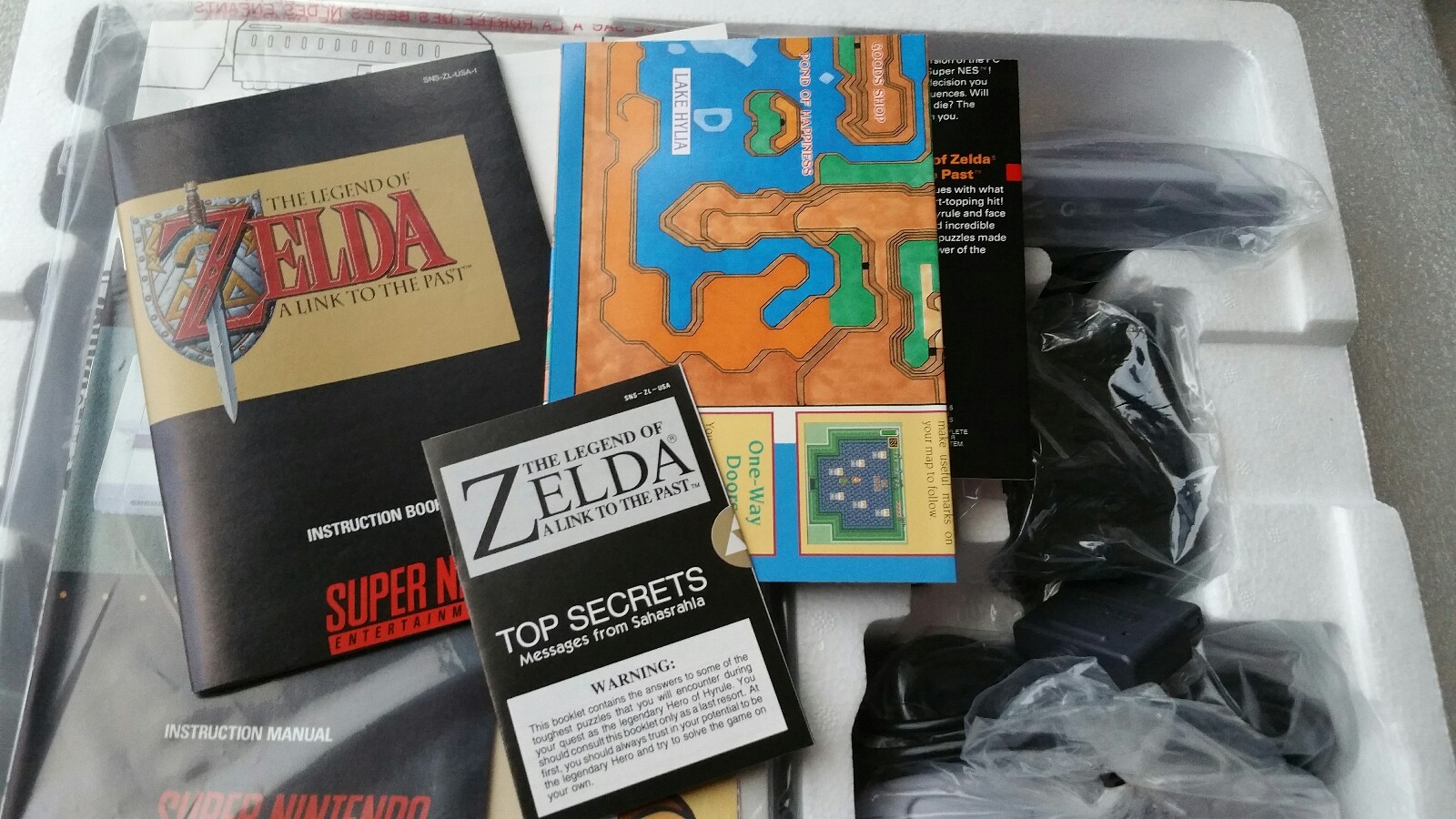 Original ZELDA Launch Edition Super SNES Nintendo System Control Set BRAND NEW