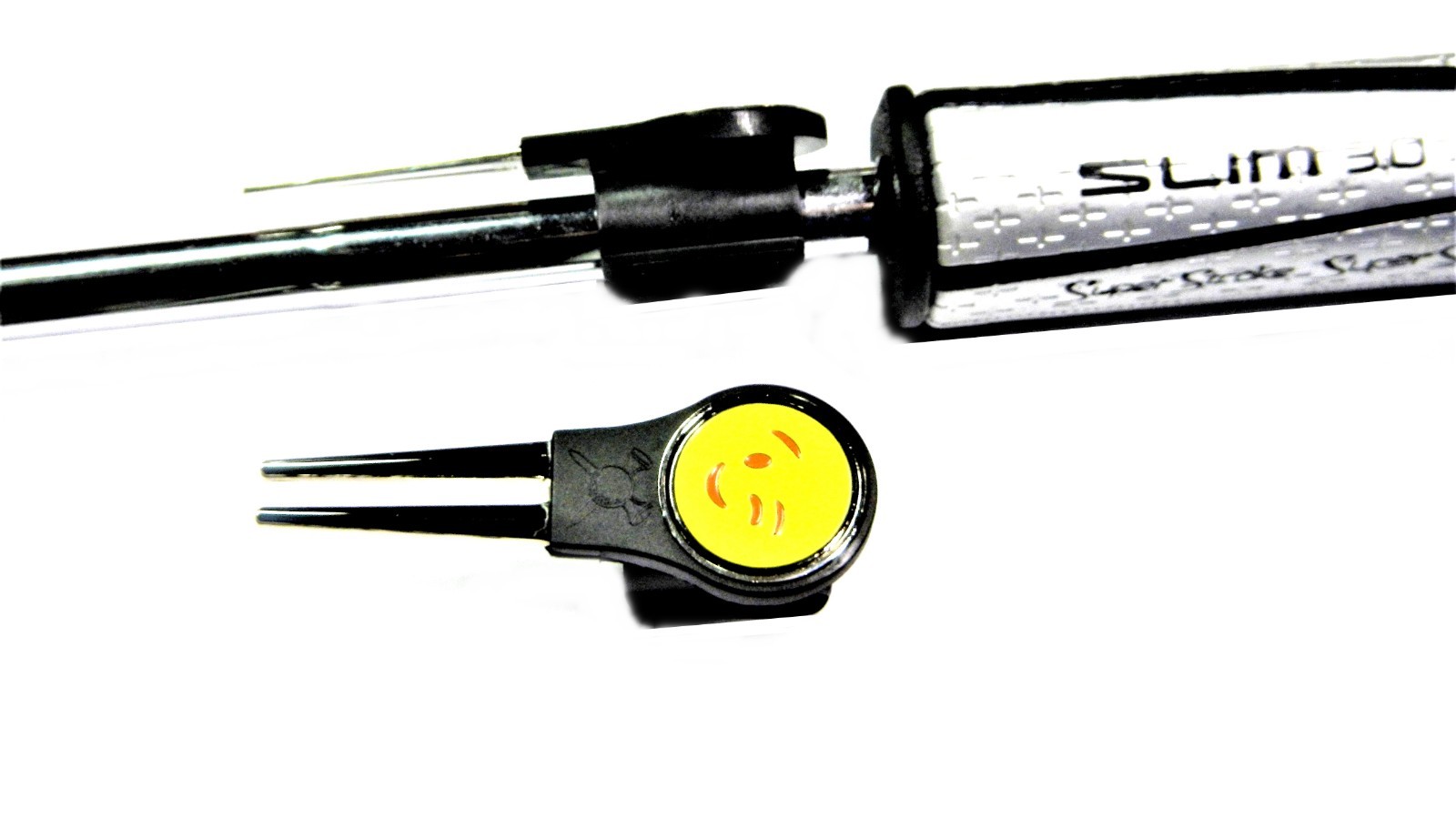 New Putter Mounted Divot Tool and Ball Marker - EMOJI WINKIING