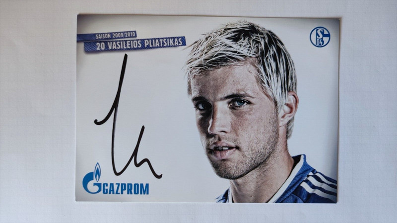Vasileios Pliatsikas, Griechenland, Schalke 04, Autogramm Original