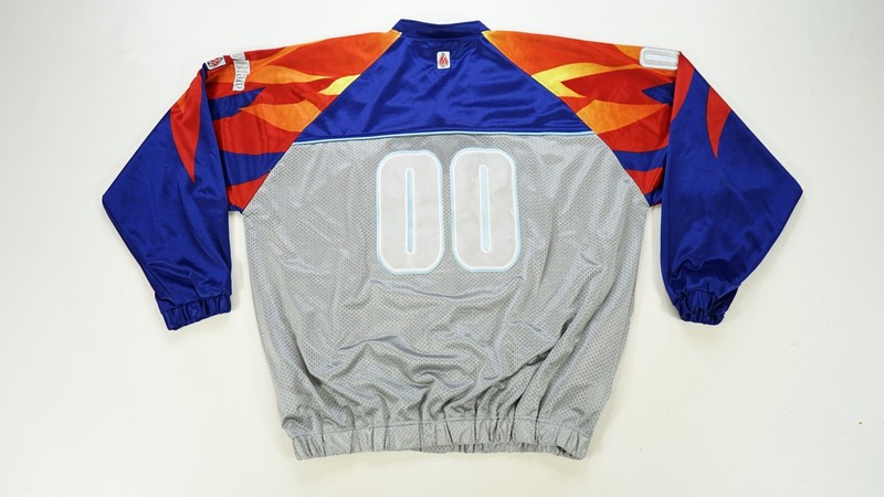 Johnny Blaze XL メッシュTシャツ Rare Vintage JOHNNY BLAZE Spell Out Button Front Mesh Jersey