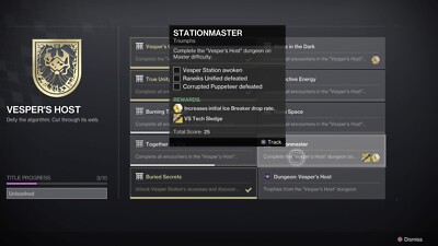 Vesper's Host MASTER Full Completion - Psn/Xbox