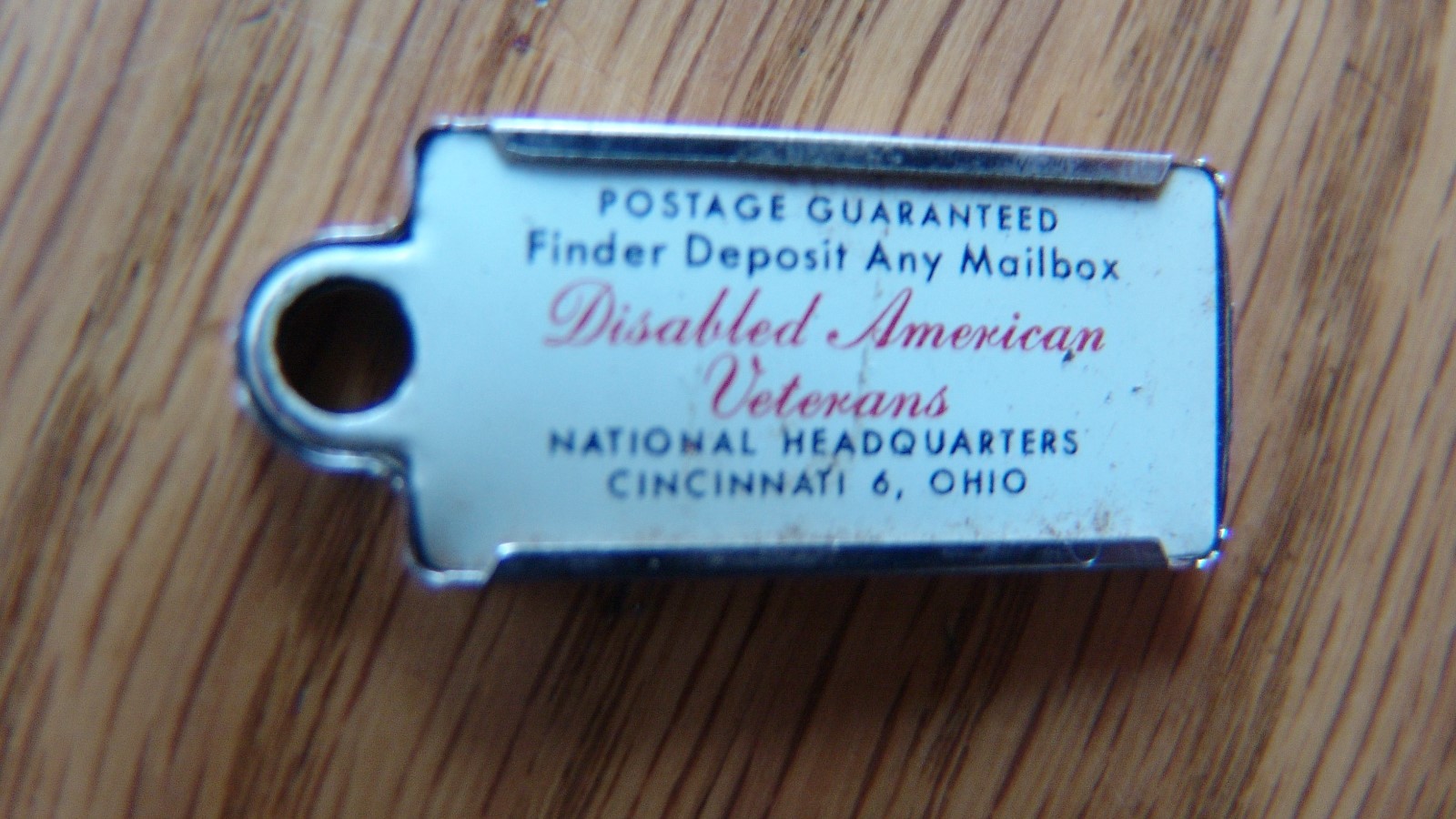 Vintage Disabled American Veterans Mini 1956 MN.  License Plate Tag Keychain
