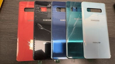 New Back Glass Cover Samsung Galaxy S10e, S10, S10 Plus Black White Coral Blue