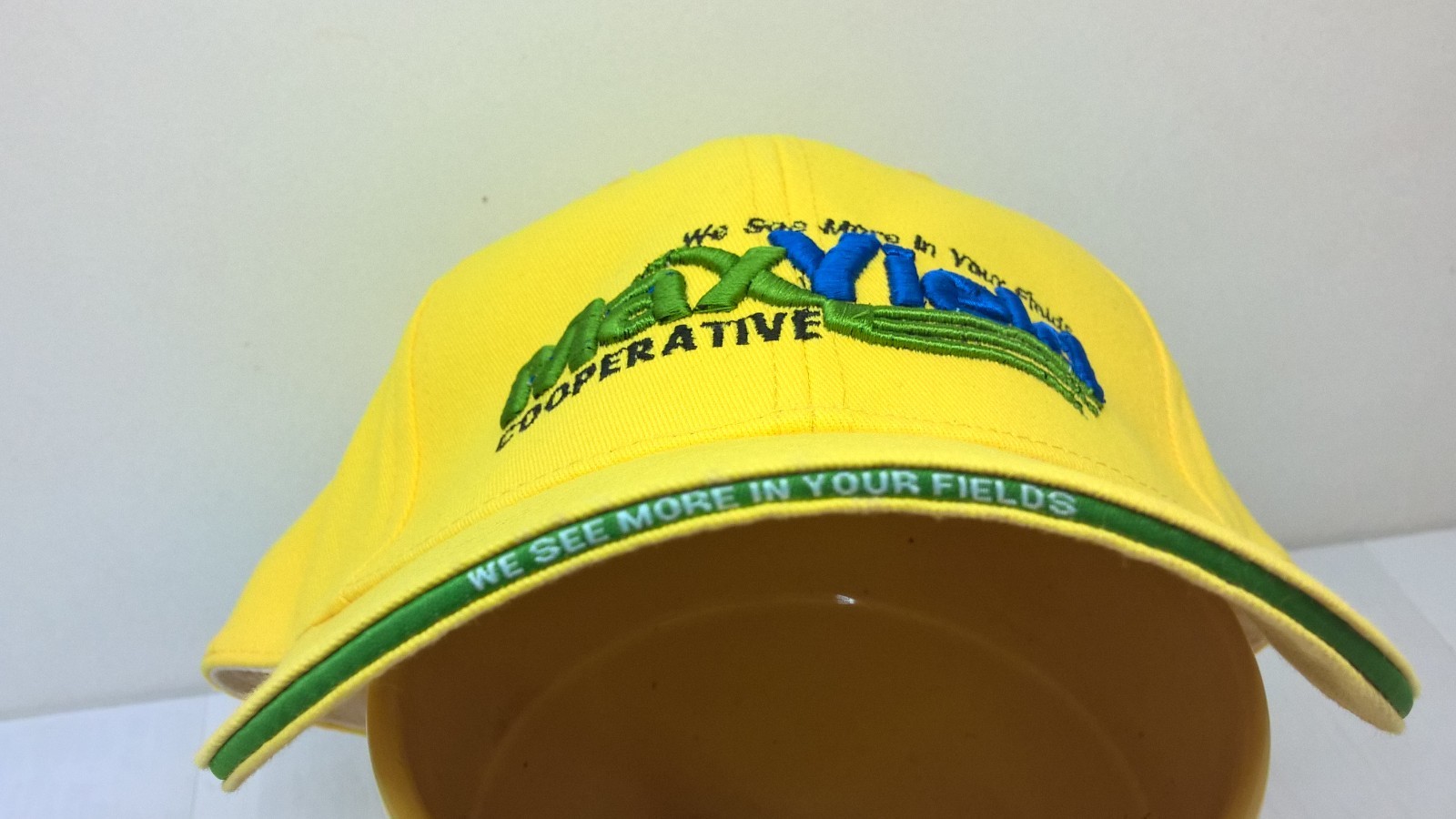 MaxYield Coop Hat Cap strapback seed feed farmer yellow iowa