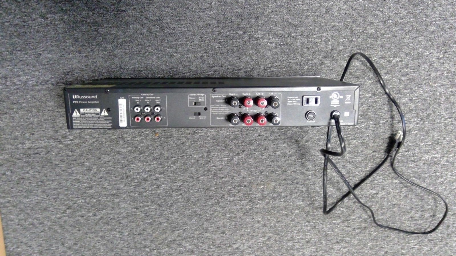 RUSSOUND P75 2 CHANNEL POWER AMPLIFIER Good Working Condition